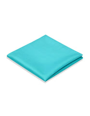 Turquoise Plain Pocket Square