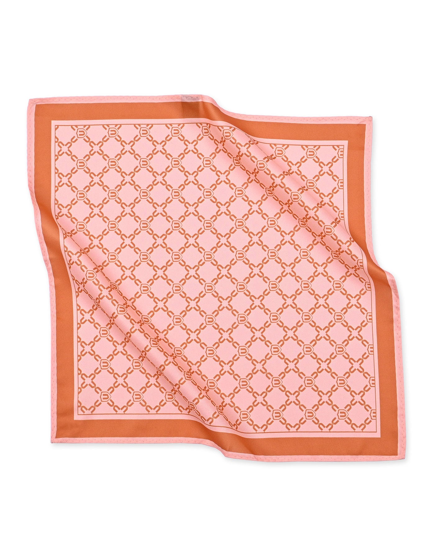 T Pink Geometric Pocket Square