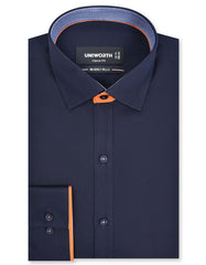 Plain Navy Classic Fit Shirt FS1601-5RF-14.5