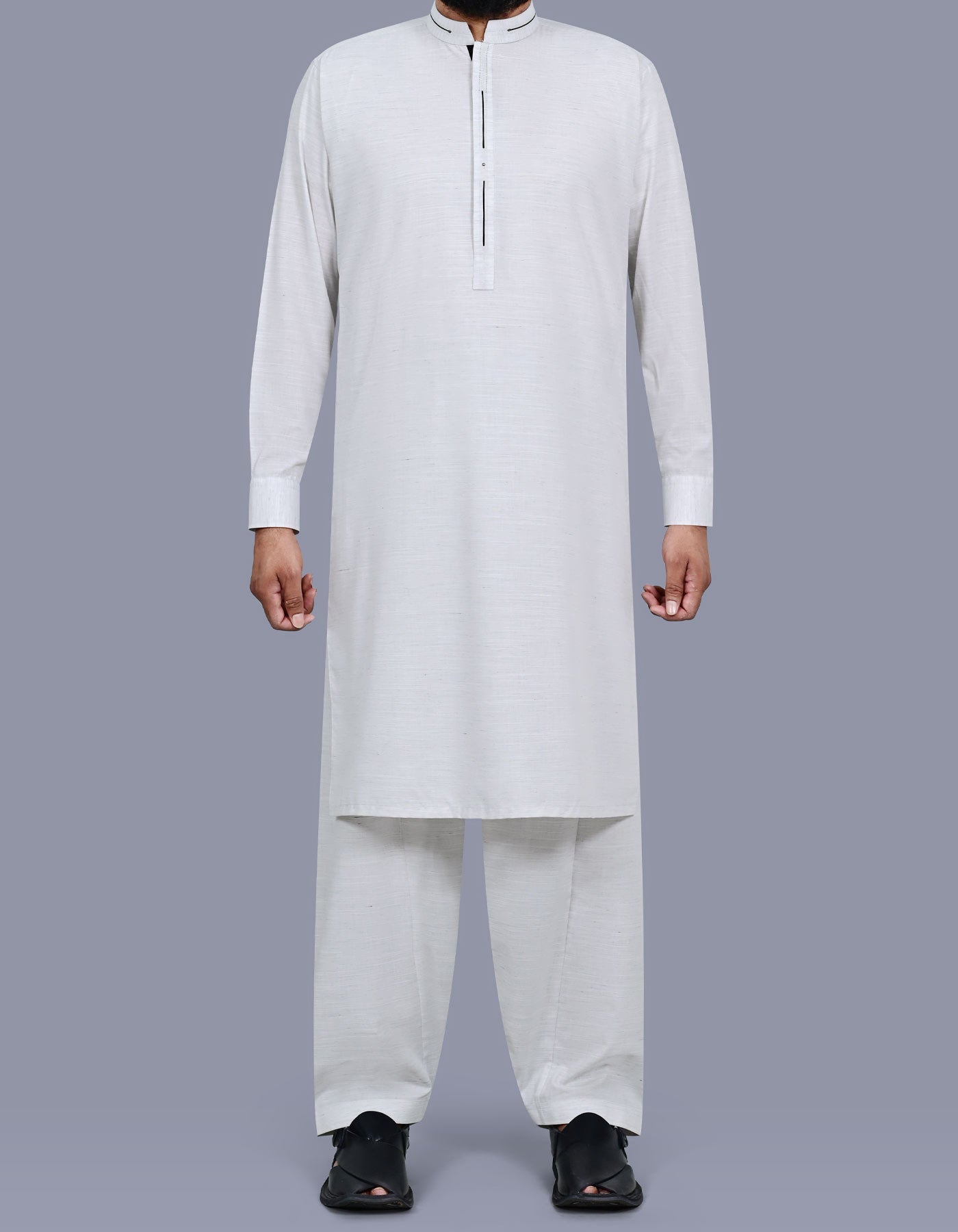 White Plain Kameez Shalwar KS2681S-XS