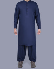 Navy Plain Kameez Shalwar KS2516-5S-XS