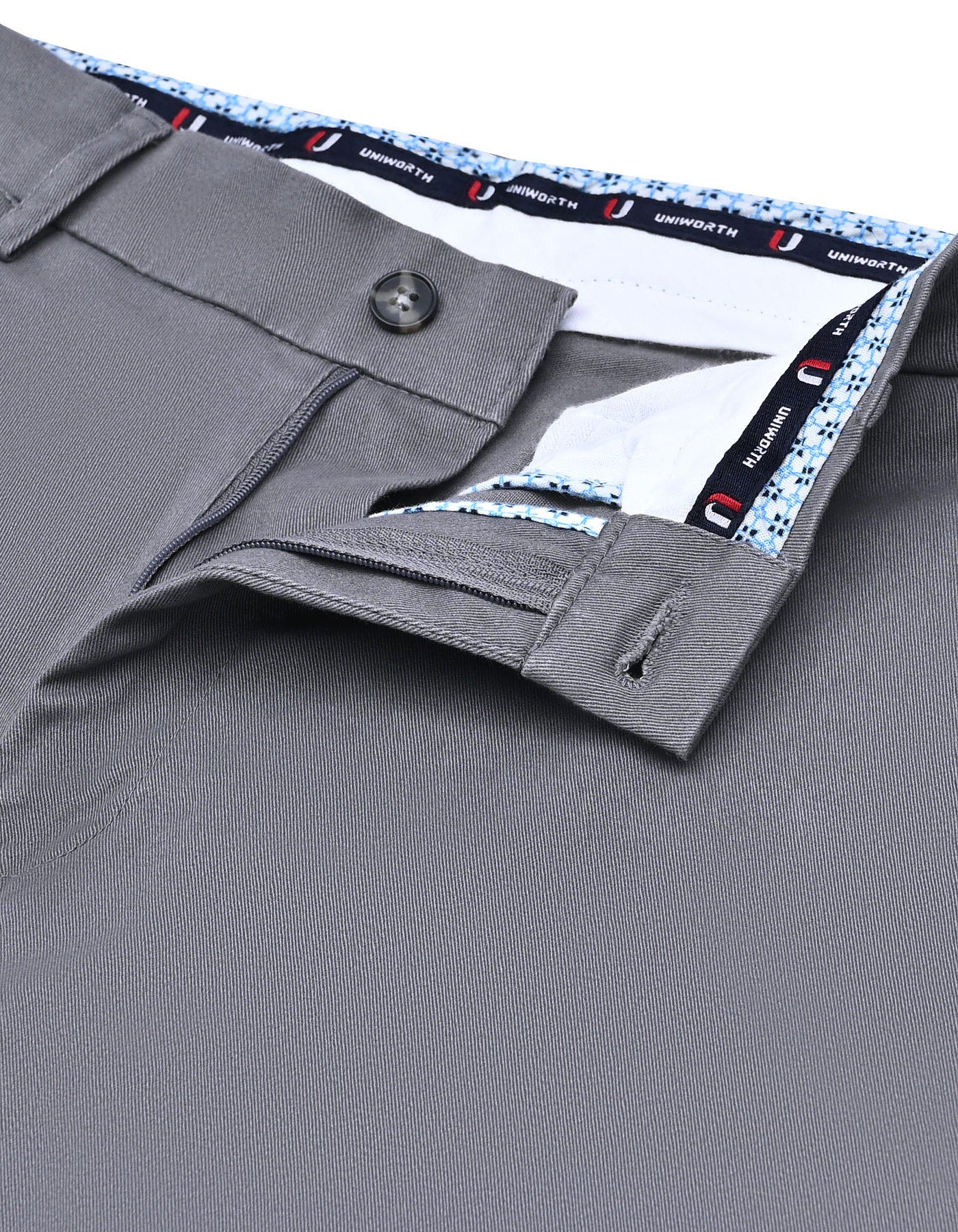 Grey Smart Fit Cotton Trouser FTC2531S-34