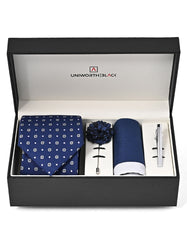 Navy Geometric Men Accessories Box