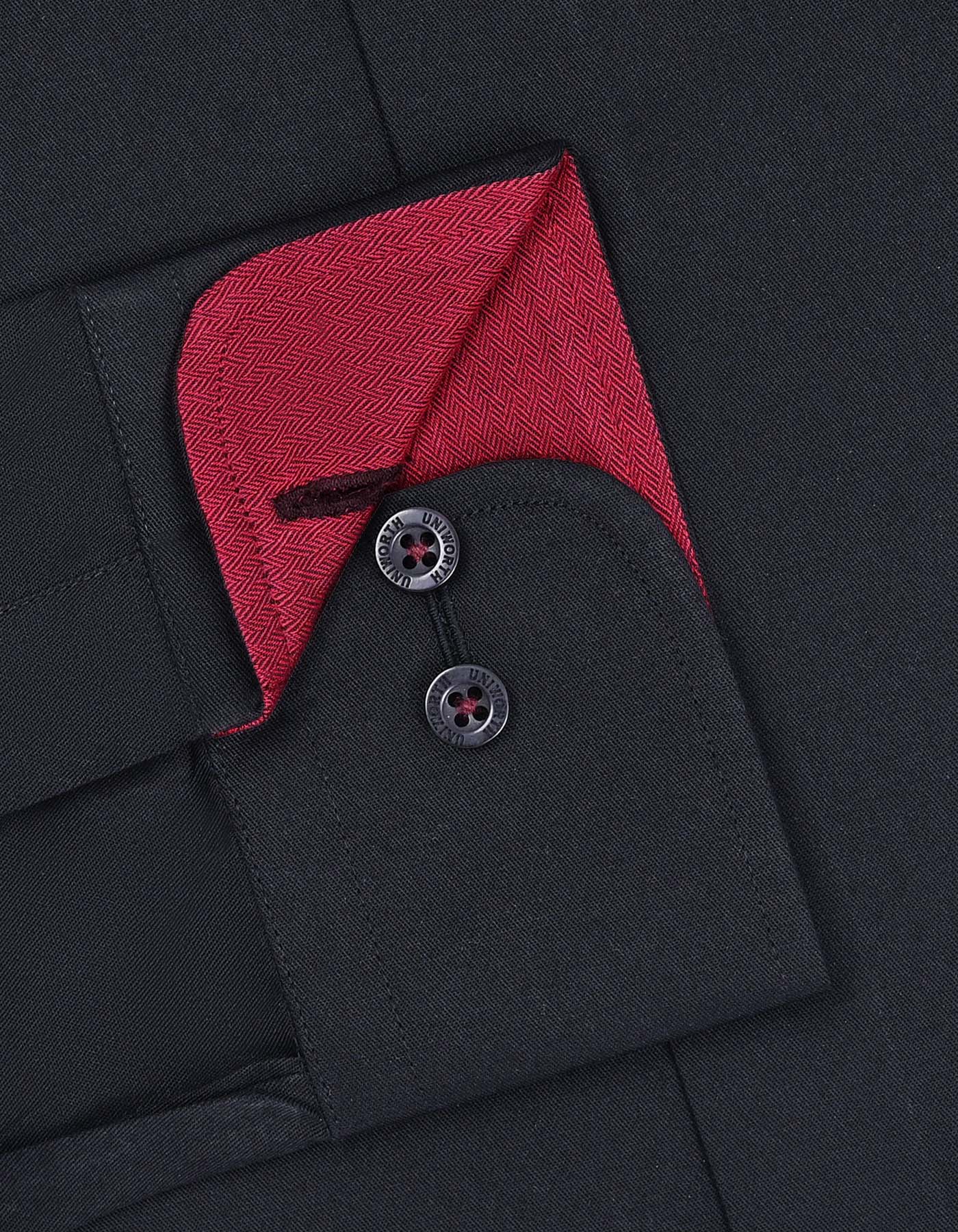 Plain Black Tailored Smart Fit Shirt FS1600-3SF-15.5