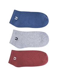Pack Of 3-Multi Plain Ankle Socks