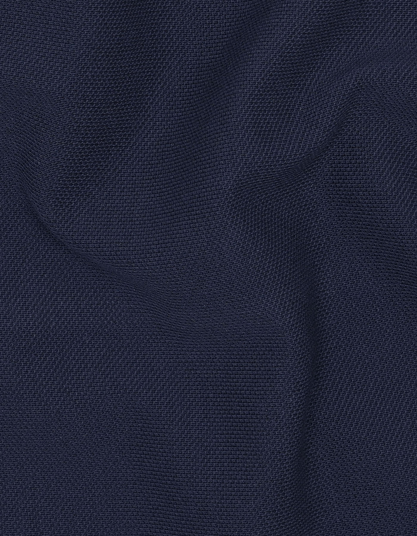 Navy Color Block Pique Polo Shirt