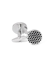 Black Circle Cufflink