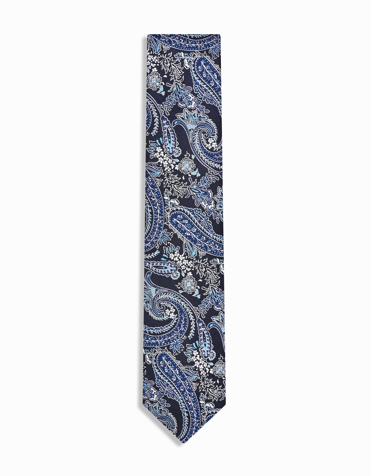 D Navy Floral Tie