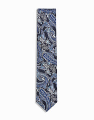 D Navy Floral Tie