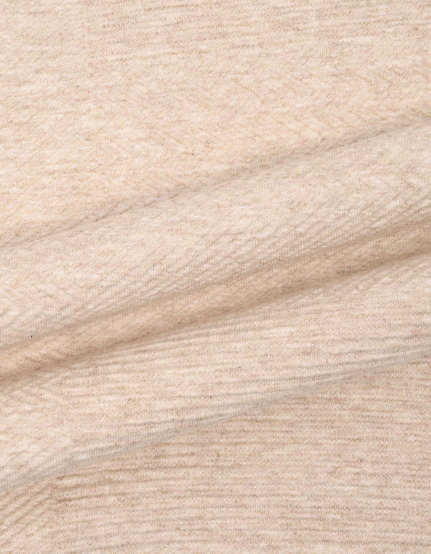 Oatmeal Melange Textured Jacquard Sweatshirt