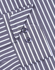 Stripe Grey Classic Fit Shirt FS2884-1RF-15.5