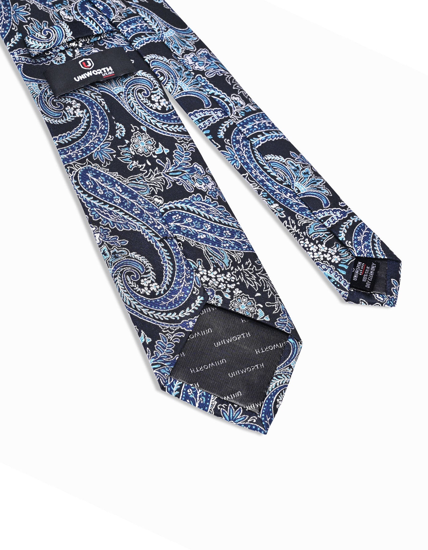 D Navy Floral Tie