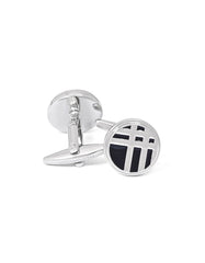 Black Circle Cufflink
