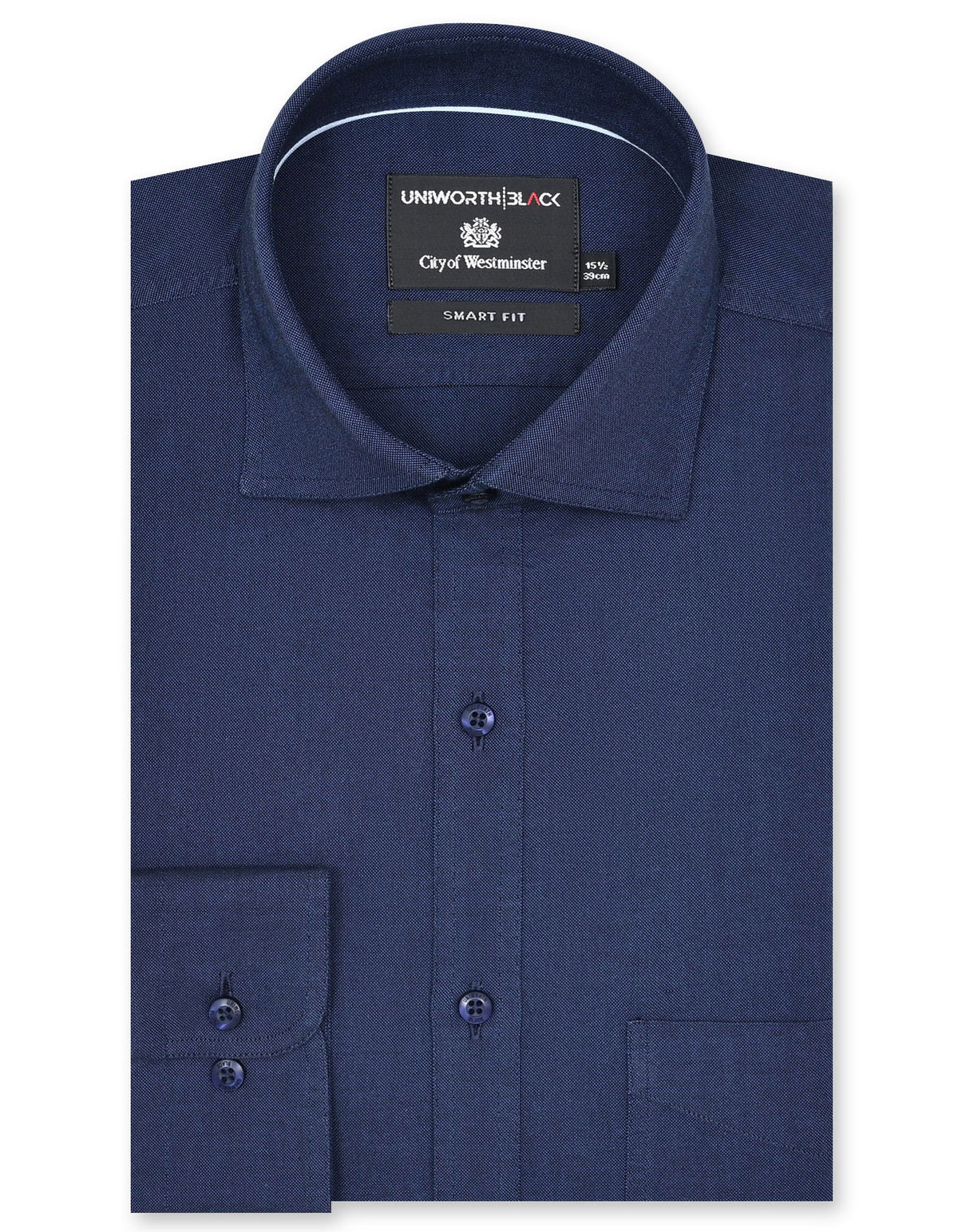 Plain Navy Tailored Smart Fit Shirt FS2298-1SF-14.5