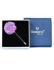 Purple Floral Coat Lapel Pin