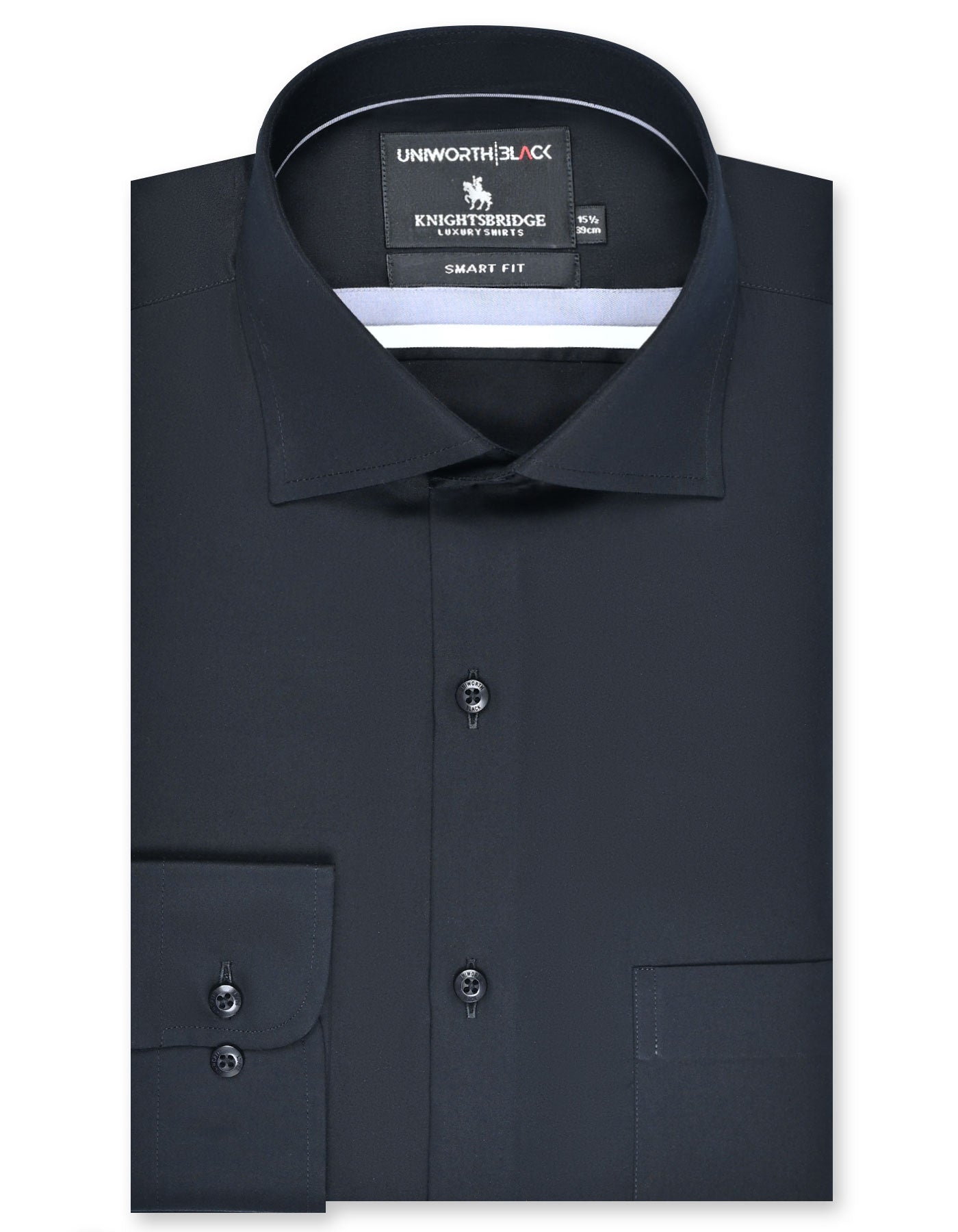 Plain Black Smart Fit Shirt FS2333-1SF-14.5