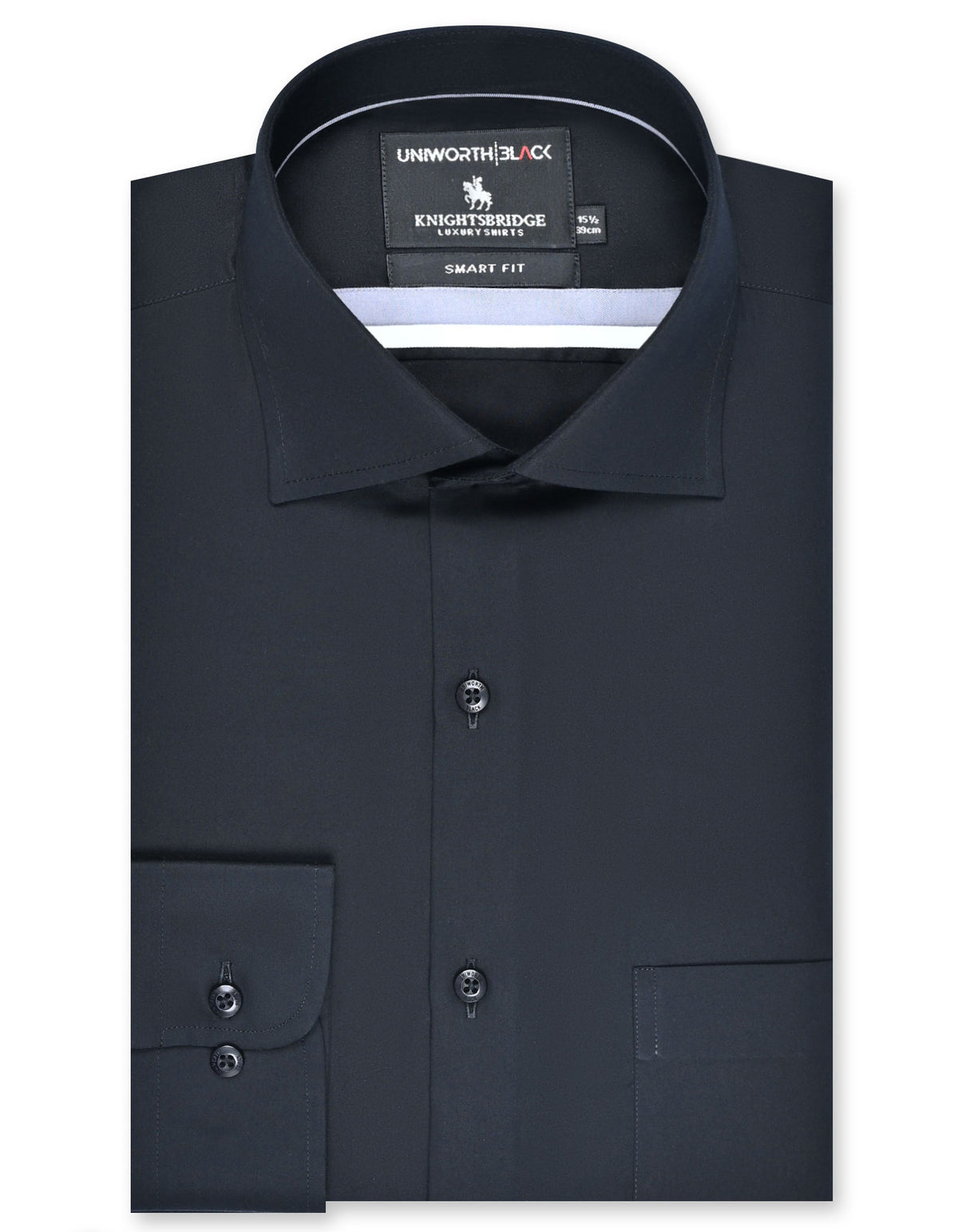 Plain Black Smart Fit Shirt FS2333-1SF-14.5