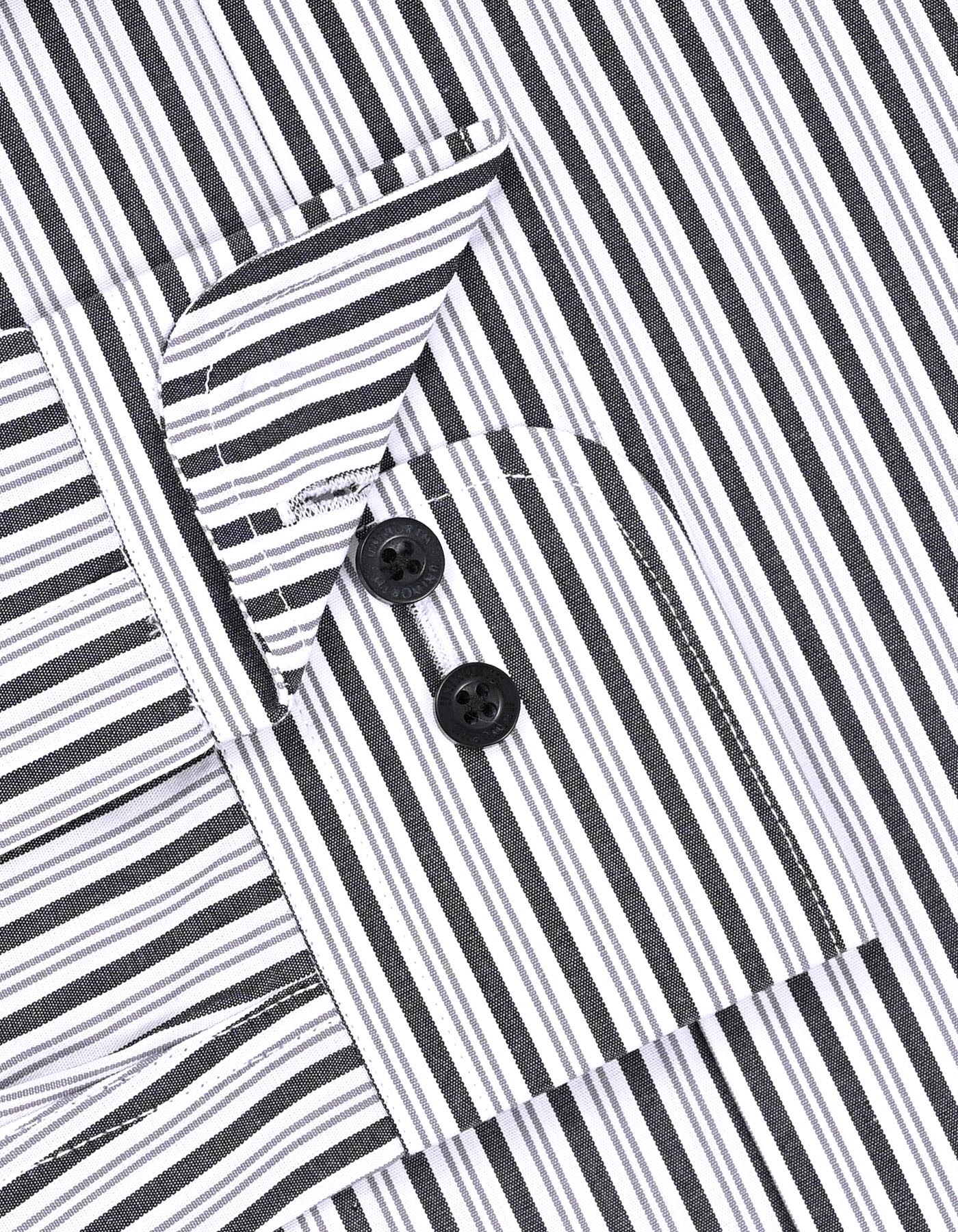 Stripe Black Classic Fit Shirt FS2858RF-15.5