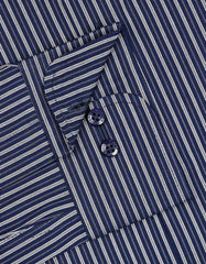 Stripe Navy Tailored Smart Fit Shirt FS2887-1SF-15.5