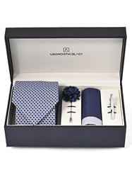 D Navy Texture Men Accessories Box