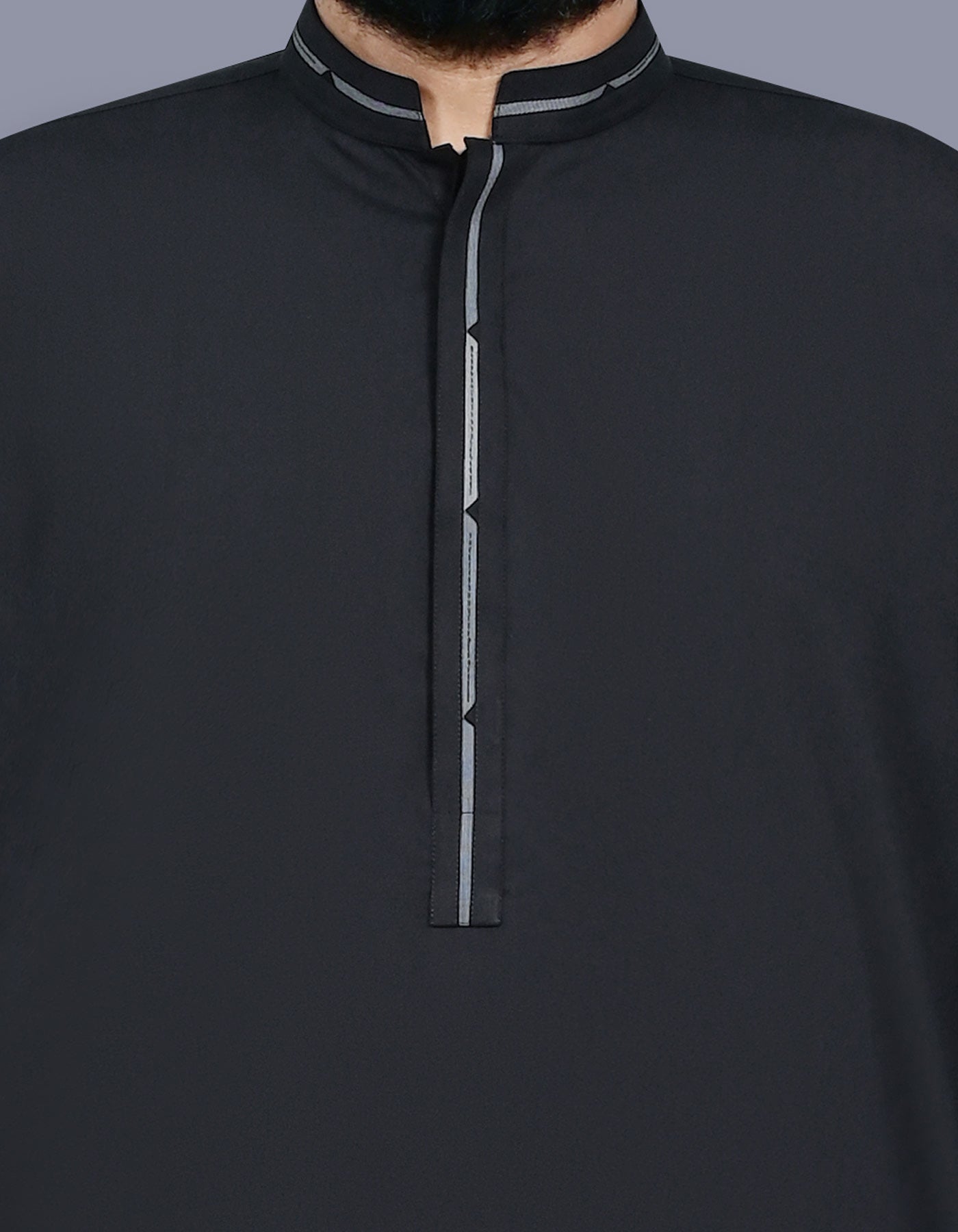 Black Plain Kameez Shalwar KS2673R-S
