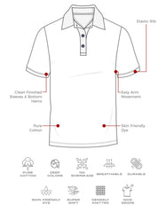 White Plain Pique Polo Shirt