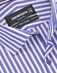 Stripe Navy Classic Fit Shirt FS2857-2RF-15