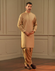 Beige Self Kameez Shalwar KS2429-2S-XS