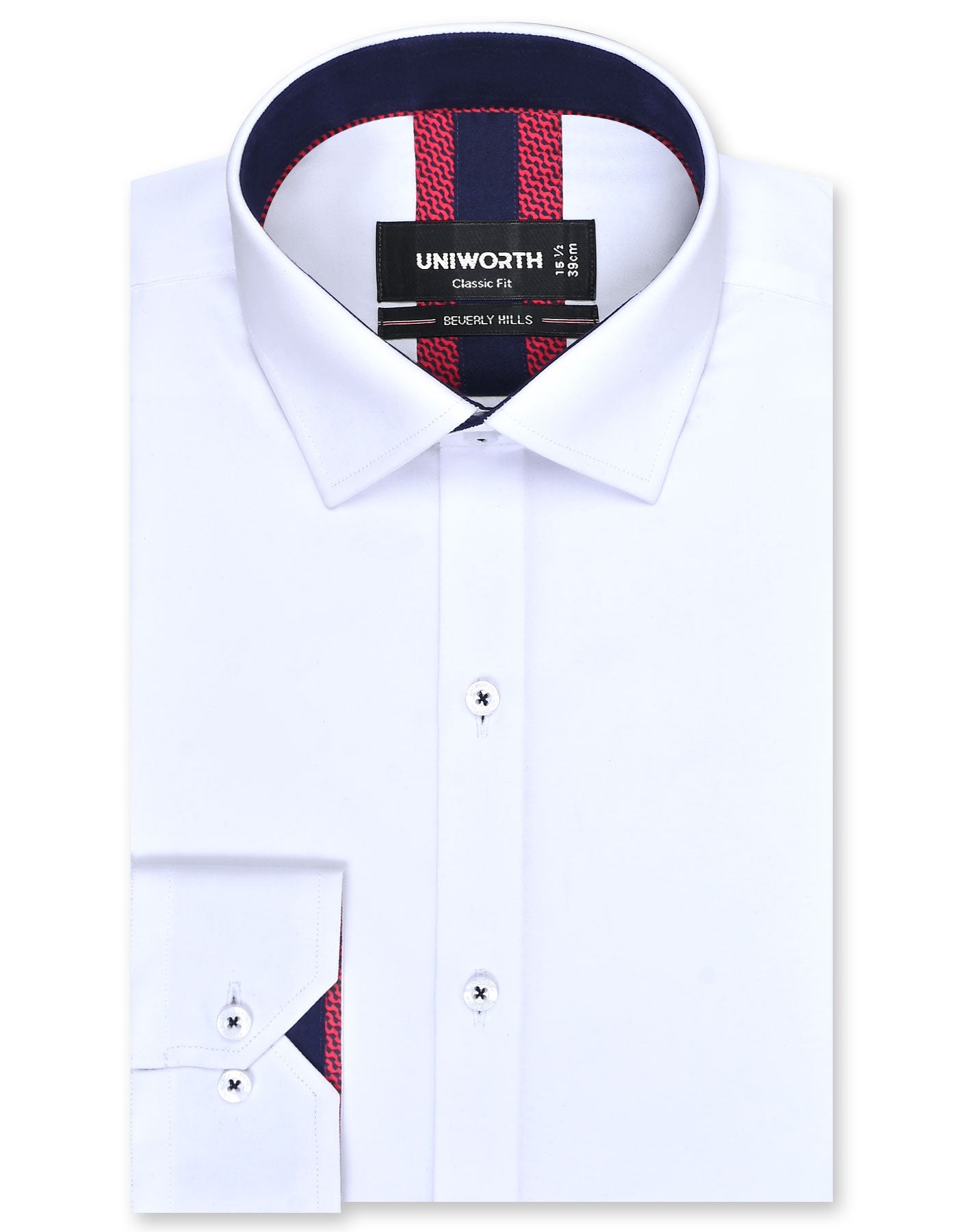 Plain White Classic Fit Shirt FS1596-2RF-14.5