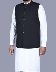 Black Plain Waist Coat WC2520-1C-38
