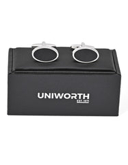 Black Circle Cufflink