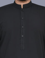 Black Plain Kameez Shalwar KS2562S-S