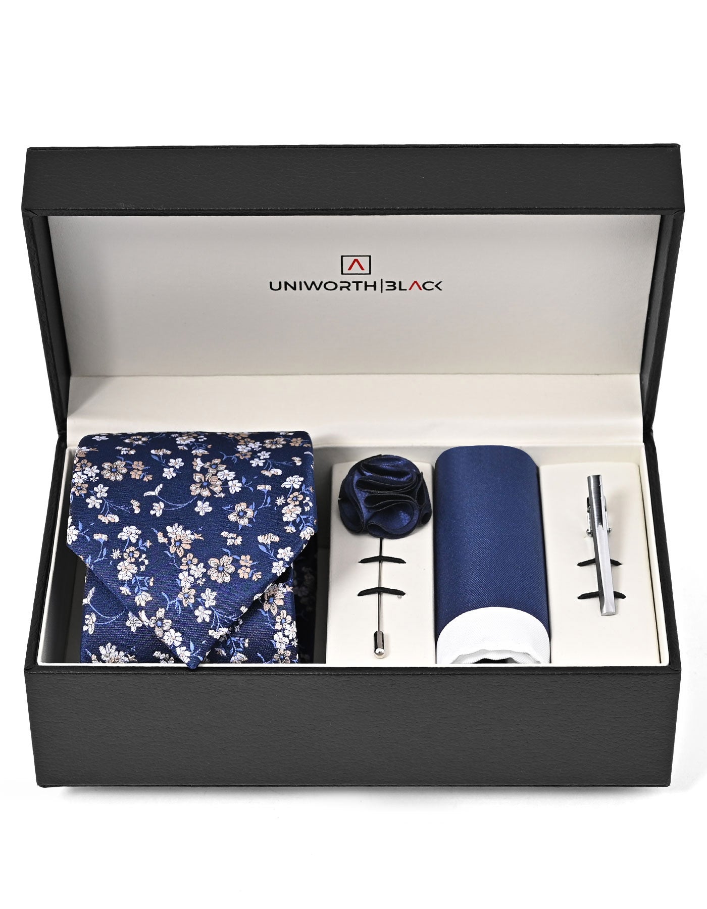 Navy Floral Men Accessories Box