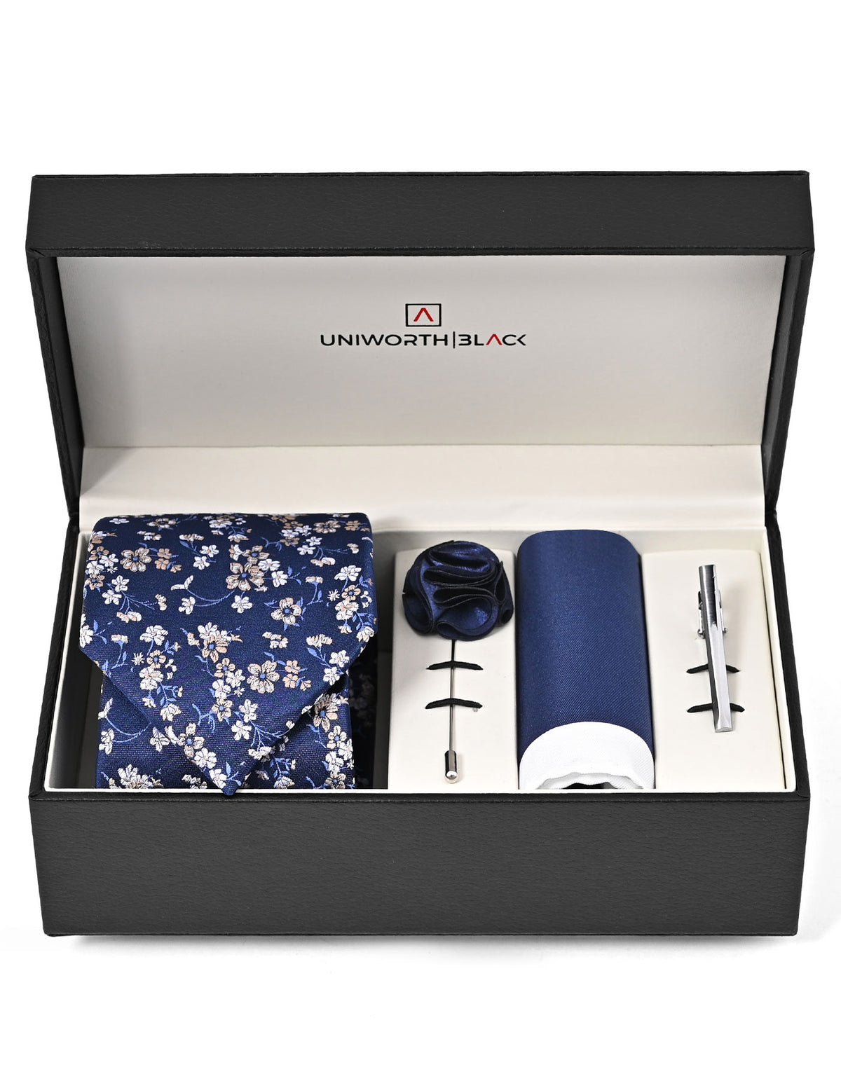 Navy Floral Men Accessories Box