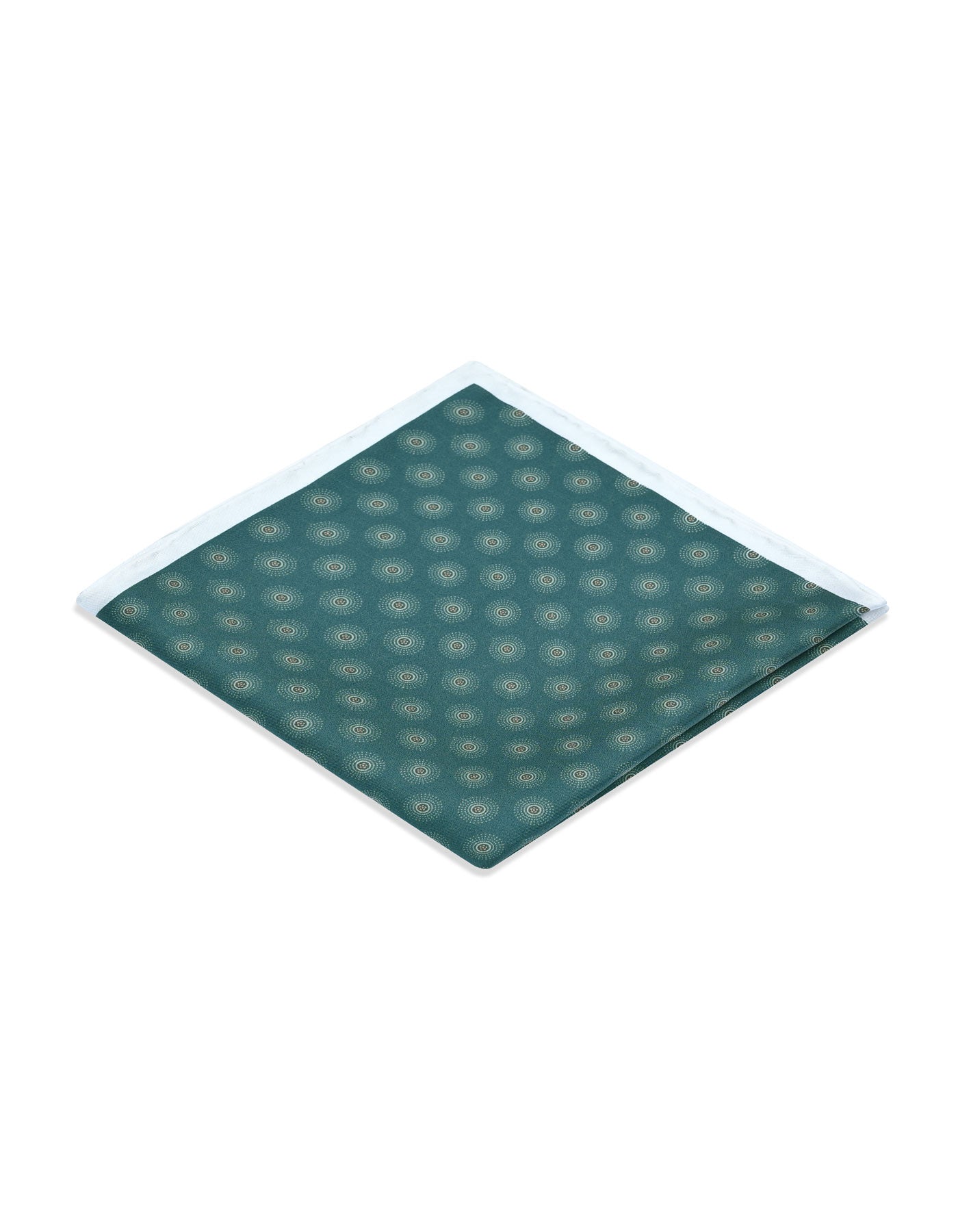 C Green Dotted Pocket Square