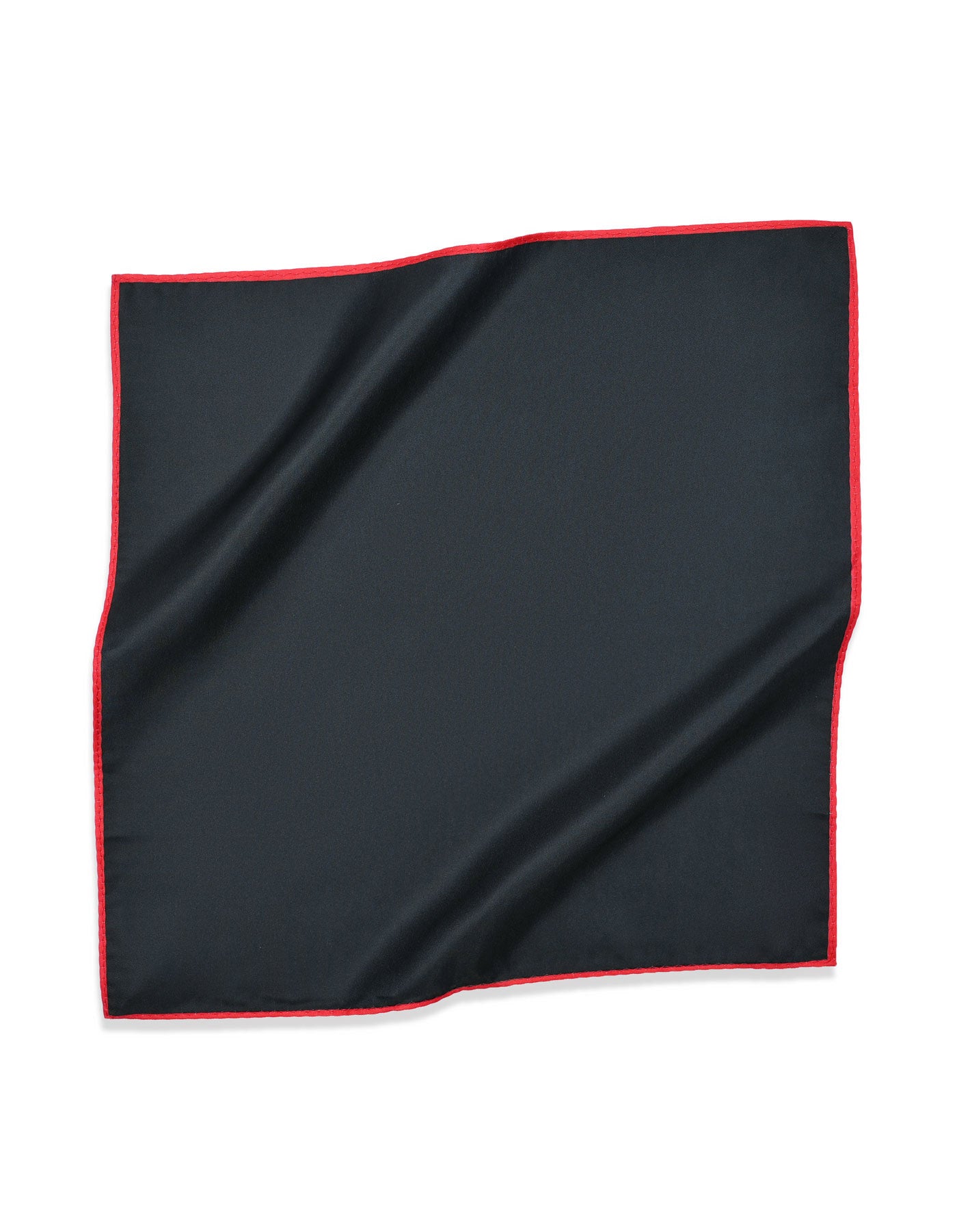 Black Plain Pocket Square