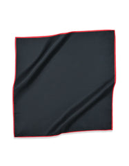 Black Plain Pocket Square
