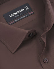 Plain Chocolate Tailored Smart Fit Shirt FS1652SF-15