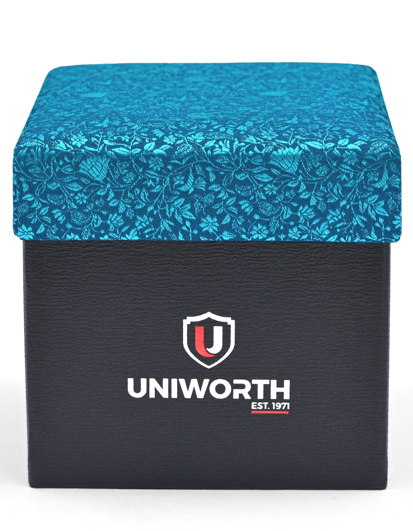 Turquoise Floral Cufflink Tie Set