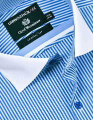 Stripe Blue Classic Fit Shirt FS2873-1RF-15