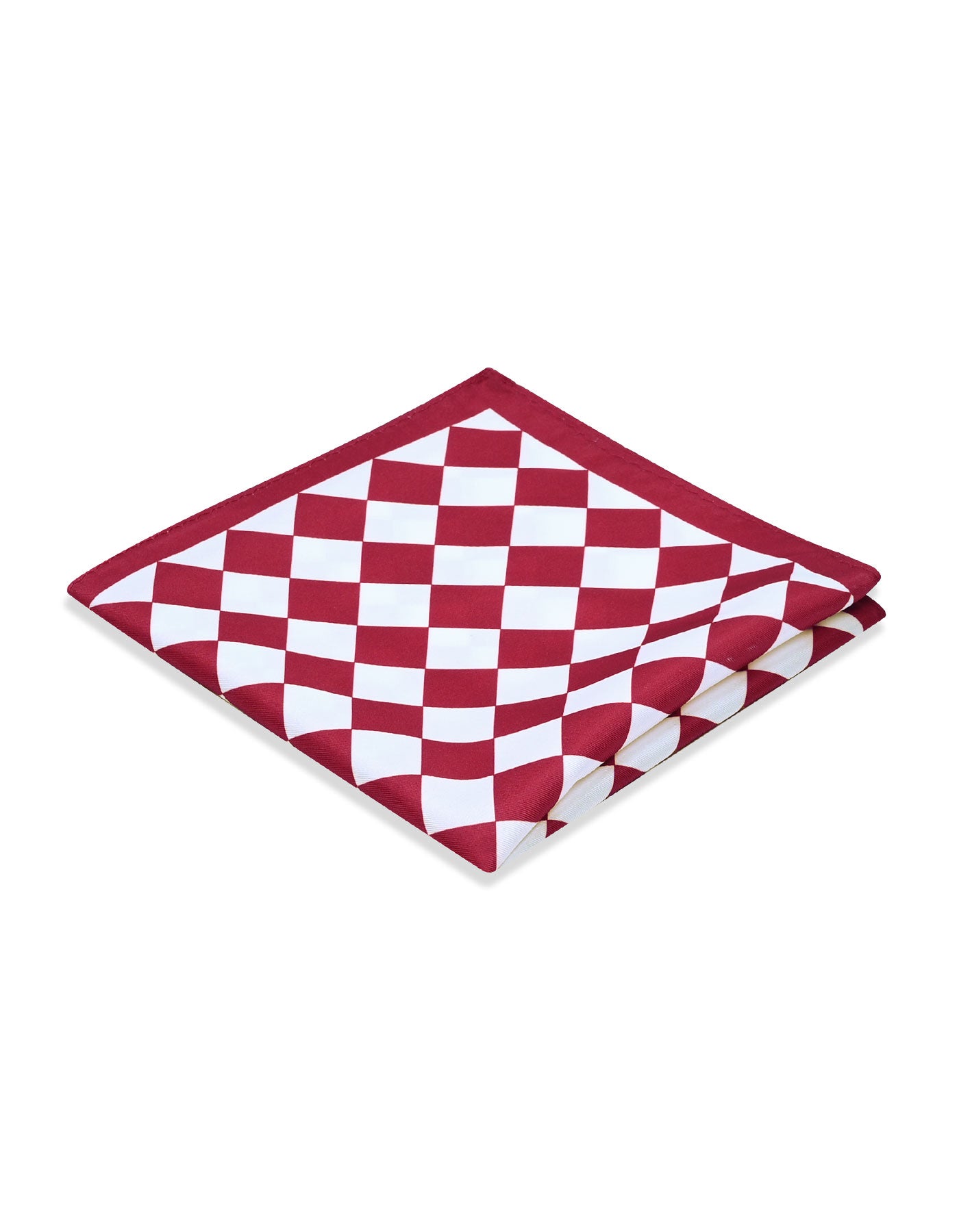Red Geometric Pocket Square
