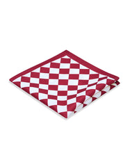 Red Geometric Pocket Square