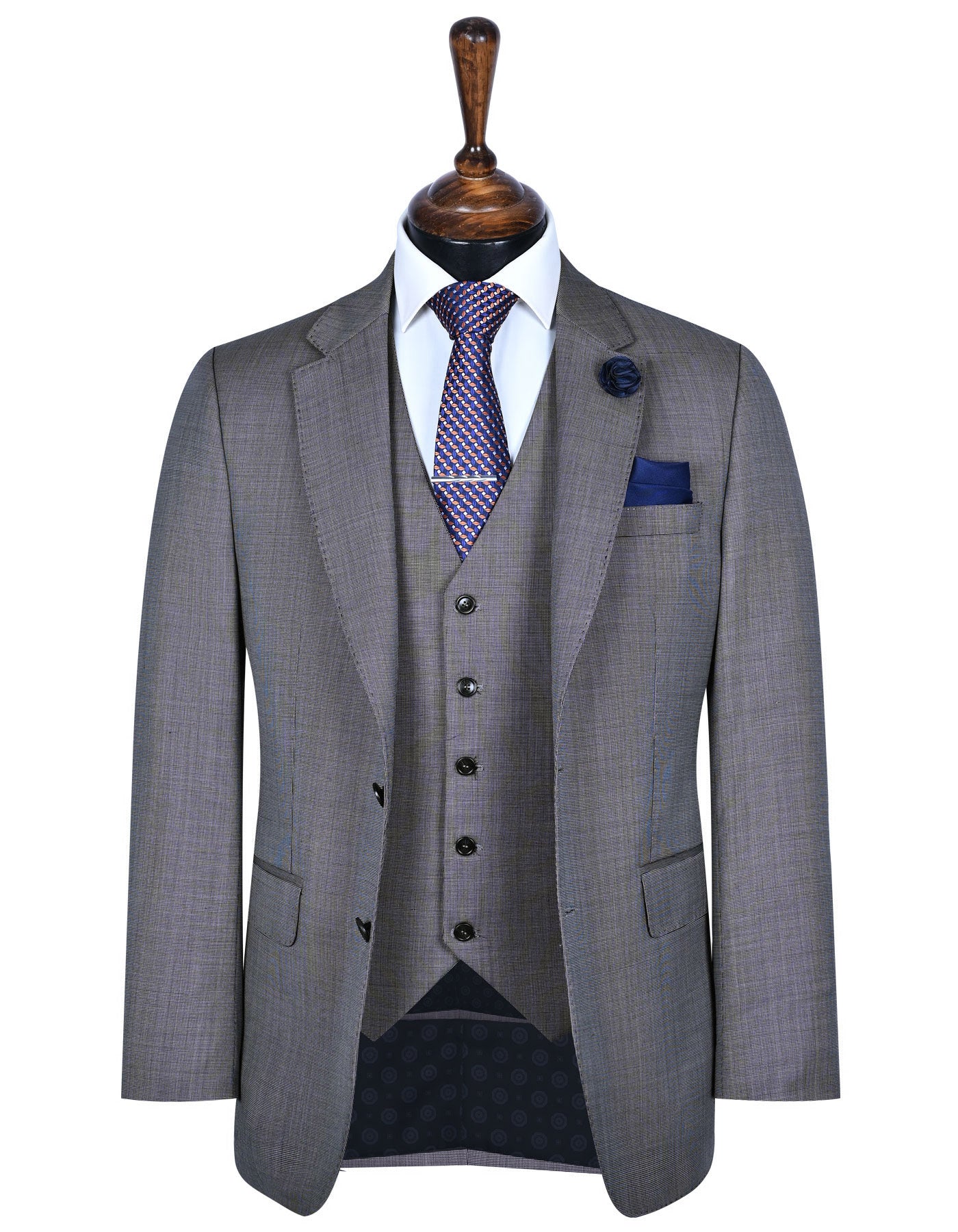 Grey Texture Suit ST2661S-34