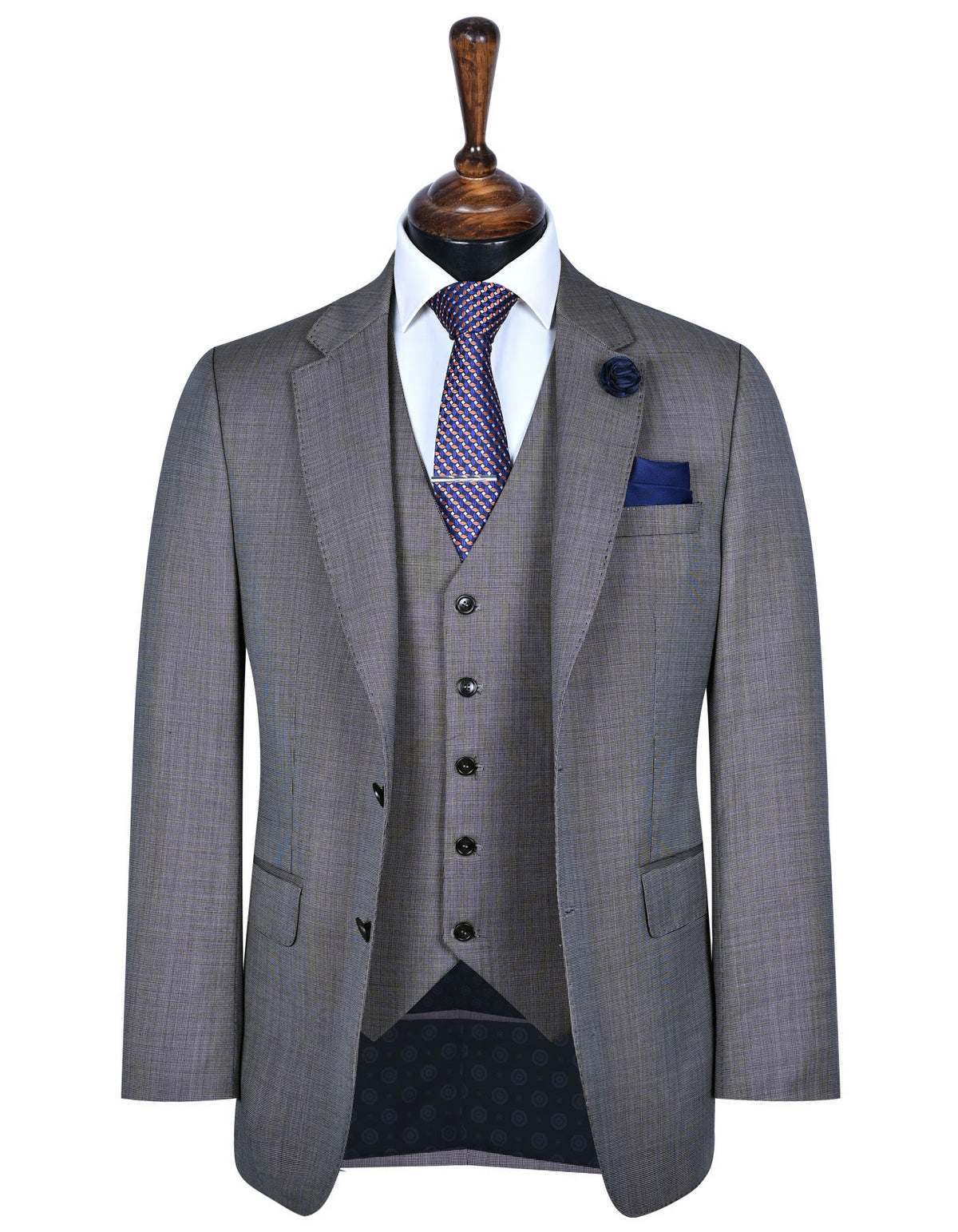 Grey Texture Suit ST2661S-34