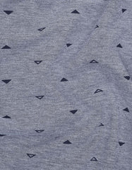 Navy Printed Pique Polo Shirt