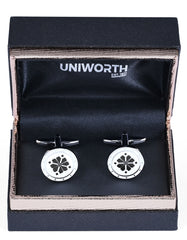 Black Circle Cufflink