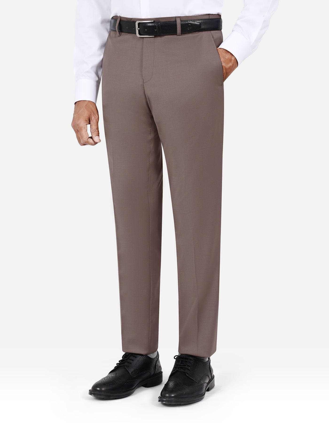 D Khaki Plain Suit ST2609-5S-36