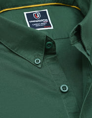 Green Embriodery Plain Casual Shirt CS2408R-L