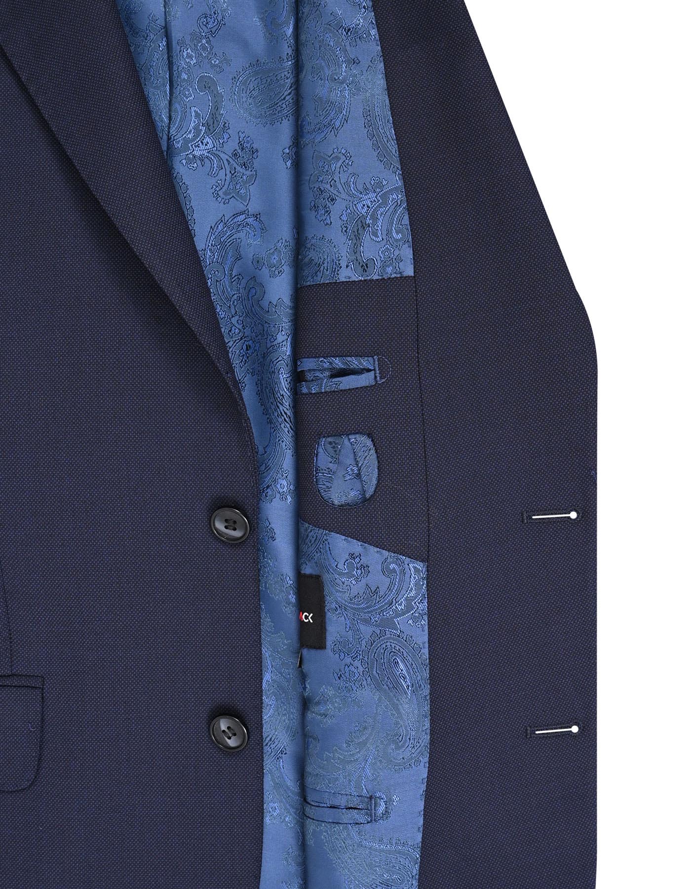 D Navy Texture Suit ST2734C-40