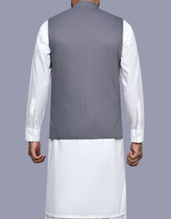 Grey Plain Waist Coat WC2614C-40